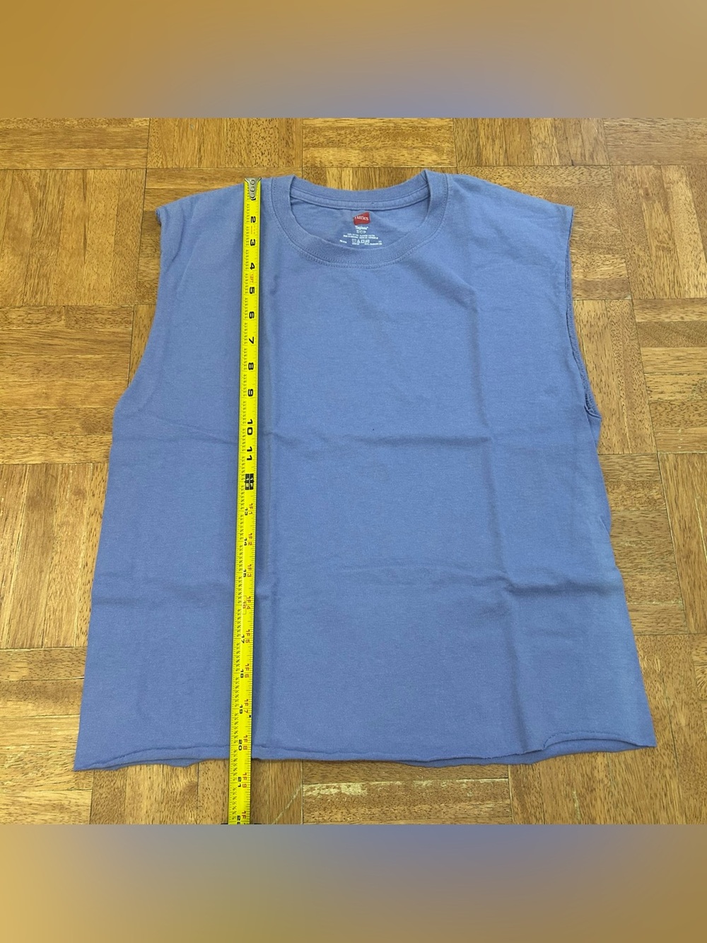 Hanes Men's S Purple Cotton Sleeveless Crew Neck Basic T-Shirt Solid Casual